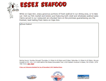 Tablet Screenshot of essexseafood.com